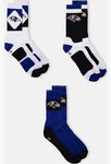 NFL Men's 3-Pack Sport Crew Fan Socks | Sock Size 10-13 | Ribbed, Arch Support, Cushioned Sole | Football Team Variations