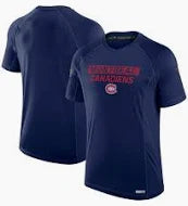 Men's Montreal Canadiens Fanatics Navy Authentic Pro Rink Tech T-Shirt