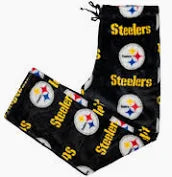 Mens Pittsburgh Steelers Coral Fleece Pajama Lounge Pants With Team Names & Logos |