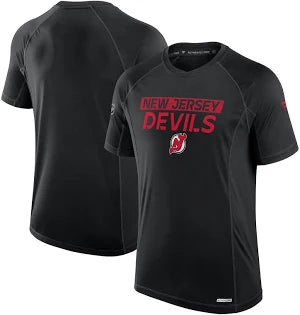 Men's New Jersey Devils Black Authentic Pro Rink Tech T-shirt