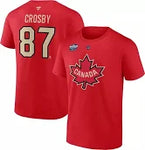 Men's Canada Sidney Crosby #87 4 Nations Face-Off Red T-Shirt