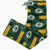 Mens green Bay Packers Coral Fleece Pajama Lounge Pants With Team Names & Logos