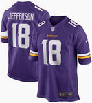 Adult Minnesota Vikings Justin Jefferson  Jersey - Purple