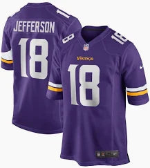 Adult Minnesota Vikings Justin Jefferson  Jersey - Purple