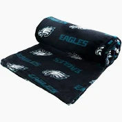 Philadelphia Eagles Coral Fleece Travel Throw Blanket with Team Logos