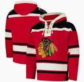 Men's Chicago Blackhawks '47 Red Superior Lacer Pullover Hoodie