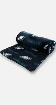 NFL Coral Fleece Travel Throw Blanket with Team Logos | 150cm x 120cm (59" x 47")