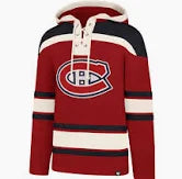 Men's Montreal Canadiens '47 Red Lacer Fleece - Pullover Hoodie