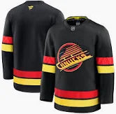Men's Vancouver Canucks Fanatics Black Alternate Premium Jersey