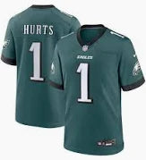Adult Jalen Hurts Philadelphia Eagles Nike Team Jersey - Midnight Green
