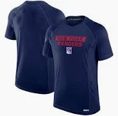 Men's New York Rangers Navy Authentic Pro Rink Tech T-Shirt