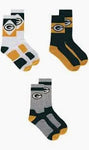 NFL Men's 3-Pack Sport Crew Fan Socks Ribbed, Arch Support, Cushioned Sole  Football Team Variations