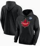 Men's Canada Fanatics Black 2025 4 Nations Face-Off Fleece Pullover Hoodie