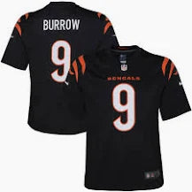 Youth Cincinnati Bengals Joe Burrow Jersey - Black