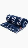 NFL Coral Fleece Travel Throw Blanket with Team Logos | 150cm x 120cm (59" x 47")