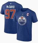 Men's Edmonton Oilers Connor McDavid Name and Number T-Shirt