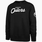 Men's Edmonton Oilers 47 Brand Black Fleece Attitude Crew Sweater