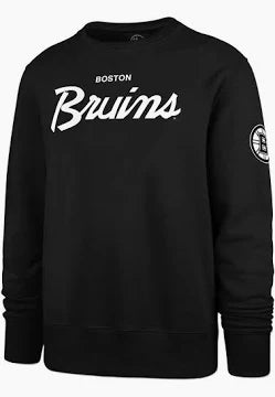 Men's Boston Bruins NHL 47 Black Fleece Attitude Crew Sweater