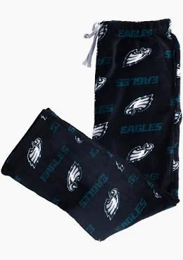 Mens Philadelphia Eaghes Coral Fleece Pajama Lounge Pants With Team Names & Logos