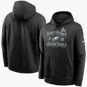 Men's Philadelphia Eagles Nike Super Bowl LIX Champions 90's Retro Pullover Hoodie - Black