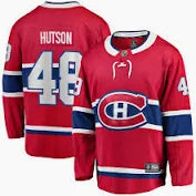 Men's Montreal Canadiens Lane Hutson Fanatics Home Breakaway Jersey - Red