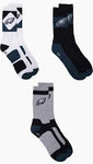 NFL Men's 3-Pack Sport Crew Fan Socks | Sock Size 10-13 | Ribbed, Arch Support, Cushioned Sole | Football Team Variations