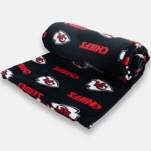 Kansas City Chiefs Fleece Travel Throw Blanket with Team Logos (Copy)