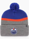 Men's Edmonton Oilers NHL '47 Split Shadow Cuff Pom Knit Hat