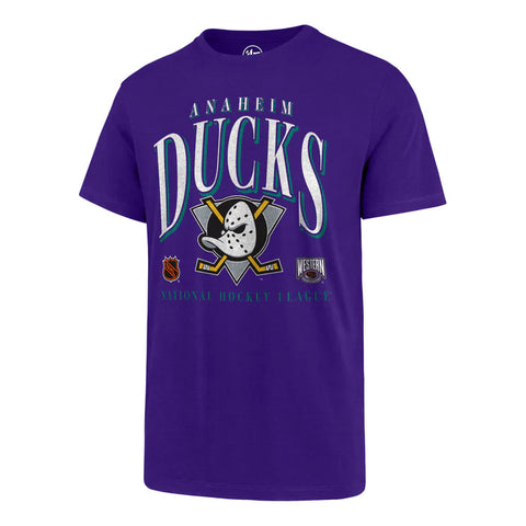 Men's Anaheim Ducks 47 Brand Purple Vintage Crease T-Shirt