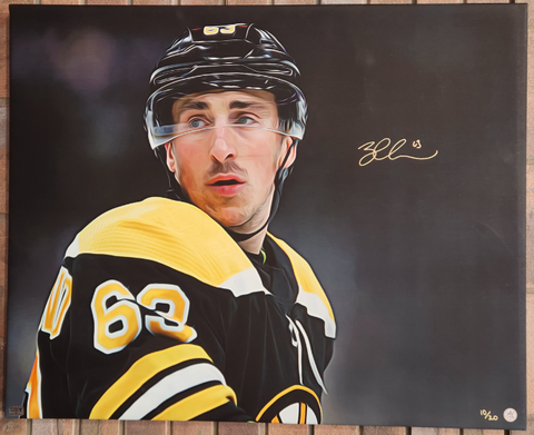 RARE Brad Marchand Signed Boston Bruins 26x32 Limited Edition Art Canvas