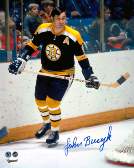 Framed Boston Bruins Johnny Bucyk Autographed Signed Jersey Jsa Coa