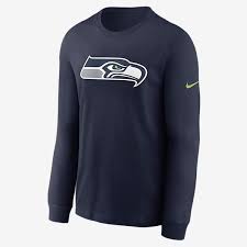 Men's Nike Seattle Seahawks Logo Long Sleeve T-shirt