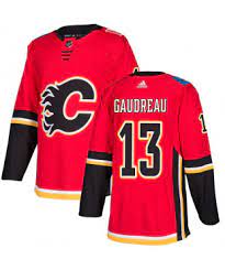 Men's Calgary Flames Johnny Gaudreau Authentic Adidas Pro Stitch Player Jersey