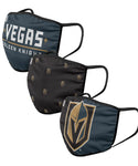 Las Vegas Golden Knights Face Mask - 3 Pack