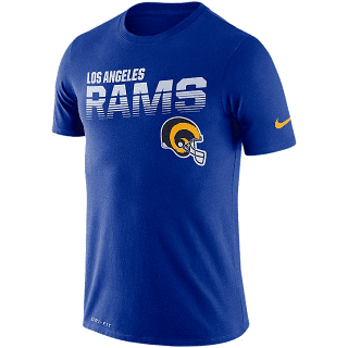 Men s Nike Los Angeles Rams NFL 100th Season T Shirt Pro Am