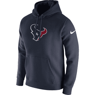 Men's Houston Texans Club Fleece Logo Pullover Navy Nike Hoodie