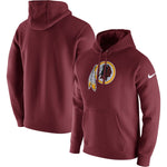 Men's Washington Redskins Burgundy Club Fleece Logo Pullover Nike Hoodie