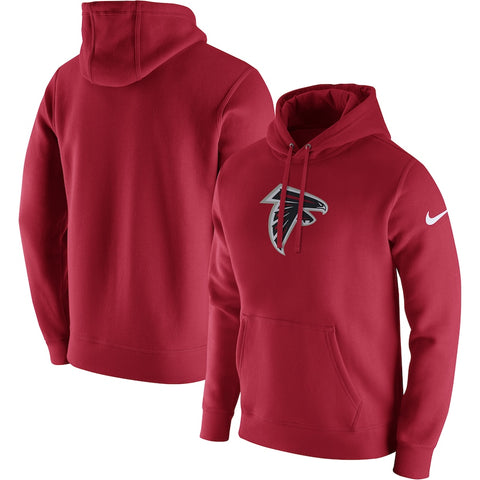 Men's Nike Red Atlanta Falcons Club Fleece Logo Pullover Hoodie
