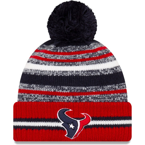 Men's New Era Houston Texans 2021 NFL Sideline Cuffed Knit Toque